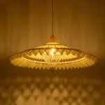 GLOBOSTAR® VENTALIA 999-0066 Boho Κρεμαστό Φωτιστικό Οροφής με Ντουί 1 x E27 AC 220-240V IP20 - Μπεζ - Μ83 x Π83 x Υ36cm