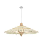 GLOBOSTAR® VENTALIA 999-0066 Boho Κρεμαστό Φωτιστικό Οροφής με Ντουί 1 x E27 AC 220-240V IP20 - Μπεζ - Μ83 x Π83 x Υ36cm - Image 2