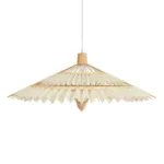 GLOBOSTAR® VENTALIA 999-0066 Boho Κρεμαστό Φωτιστικό Οροφής με Ντουί 1 x E27 AC 220-240V IP20 - Μπεζ - Μ83 x Π83 x Υ36cm - Image 3