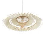 GLOBOSTAR® VENTALIA 999-0066 Boho Κρεμαστό Φωτιστικό Οροφής με Ντουί 1 x E27 AC 220-240V IP20 - Μπεζ - Μ83 x Π83 x Υ36cm - Image 4