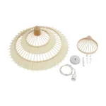 GLOBOSTAR® VENTALIA 999-0067 Boho Κρεμαστό Φωτιστικό Οροφής με Ντουί 1 x E27 AC 220-240V IP20 - Μπεζ - Μ60 x Π60 x Υ30cm - Image 9