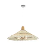 GLOBOSTAR® VENTALIA 999-0067 Boho Κρεμαστό Φωτιστικό Οροφής με Ντουί 1 x E27 AC 220-240V IP20 - Μπεζ - Μ60 x Π60 x Υ30cm - Image 2