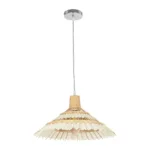 GLOBOSTAR® VENTALIA 999-0068 Boho Κρεμαστό Φωτιστικό Οροφής με Ντουί 1 x E27 AC 220-240V IP20 - Μπεζ - Μ40 x Π40 x Y23cm - Image 2