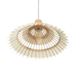 GLOBOSTAR® VENTALIA 999-0068 Boho Κρεμαστό Φωτιστικό Οροφής με Ντουί 1 x E27 AC 220-240V IP20 - Μπεζ - Μ40 x Π40 x Y23cm - Image 4