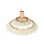 GLOBOSTAR® VENTALIA 999-0068 Boho Κρεμαστό Φωτιστικό Οροφής με Ντουί 1 x E27 AC 220-240V IP20 - Μπεζ - Μ40 x Π40 x Y23cm - Image 5