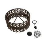 GLOBOSTAR® VERA 999-0069 Boho Κρεμαστό Φωτιστικό Οροφής με Ντουί 1 x E27 AC 220-240V IP20 - Καφέ - Μ50 x Π50 x Υ25cm - Image 9