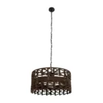 GLOBOSTAR® VERA 999-0069 Boho Κρεμαστό Φωτιστικό Οροφής με Ντουί 1 x E27 AC 220-240V IP20 - Καφέ - Μ50 x Π50 x Υ25cm - Image 2