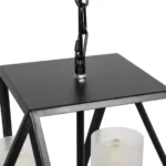 GLOBOSTAR® DASTAR 999-0091 Vintage Κρεμαστό Φωτιστικό Οροφής με Ντουί 4 x E27 AC 220-240V IP20 - Μαύρο & Λευκό - Μ42 x Π42 x Υ43cm - Image 6