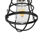 GLOBOSTAR® ALDO 999-0096 Vintage Κρεμαστό Φωτιστικό Οροφής με Ντουί 1 x E27 AC 220-240V IP20 - Μαύρο - Μ15 x Π15 x Υ24cm - Image 7