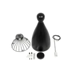 GLOBOSTAR® CARNEL 999-0110 Vintage Κρεμαστό Φωτιστικό Οροφής με Ντουί 1 x E27 AC 220-240V IP20 - Μαύρο - Μ26 x Π26 x Υ70cm - Image 9