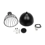 GLOBOSTAR® CANARIO 999-0111 Vintage Κρεμαστό Φωτιστικό Οροφής με Ντουί 1 x E27 AC 220-240V IP20 - Μαύρο - Μ28 x Π28 x Υ47cm - Image 9