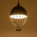 GLOBOSTAR® CANARIO 999-0111 Vintage Κρεμαστό Φωτιστικό Οροφής με Ντουί 1 x E27 AC 220-240V IP20 - Μαύρο - Μ28 x Π28 x Υ47cm