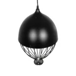 GLOBOSTAR® CANARIO 999-0111 Vintage Κρεμαστό Φωτιστικό Οροφής με Ντουί 1 x E27 AC 220-240V IP20 - Μαύρο - Μ28 x Π28 x Υ47cm - Image 5