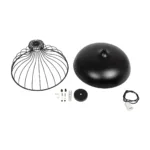 GLOBOSTAR® SOBRINO 999-0112 Vintage Κρεμαστό Φωτιστικό Οροφής με Ντουί 1 x E27 AC 220-240V IP20 - Μαύρο - Μ45 x Π45 x Υ45cm - Image 9