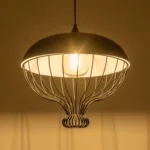 GLOBOSTAR® SOBRINO 999-0112 Vintage Κρεμαστό Φωτιστικό Οροφής με Ντουί 1 x E27 AC 220-240V IP20 - Μαύρο - Μ45 x Π45 x Υ45cm