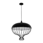 GLOBOSTAR® SOBRINO 999-0112 Vintage Κρεμαστό Φωτιστικό Οροφής με Ντουί 1 x E27 AC 220-240V IP20 - Μαύρο - Μ45 x Π45 x Υ45cm - Image 2