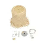 GLOBOSTAR® HAWAII 999-0125 Boho Κρεμαστό Φωτιστικό Οροφής με Ντουί 1 x E27 AC 220-240V IP20 - Μπεζ - Μ30 x Π30 x Υ30cm - Image 9