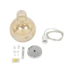 GLOBOSTAR® LUCREZIA 999-0143 Μοντέρνο Κρεμαστό Φωτιστικό Οροφής με Ντουί 1 x E27 AC 220-240V IP20 - Μελί - Μ18 x Π18 x Υ24cm - Image 9