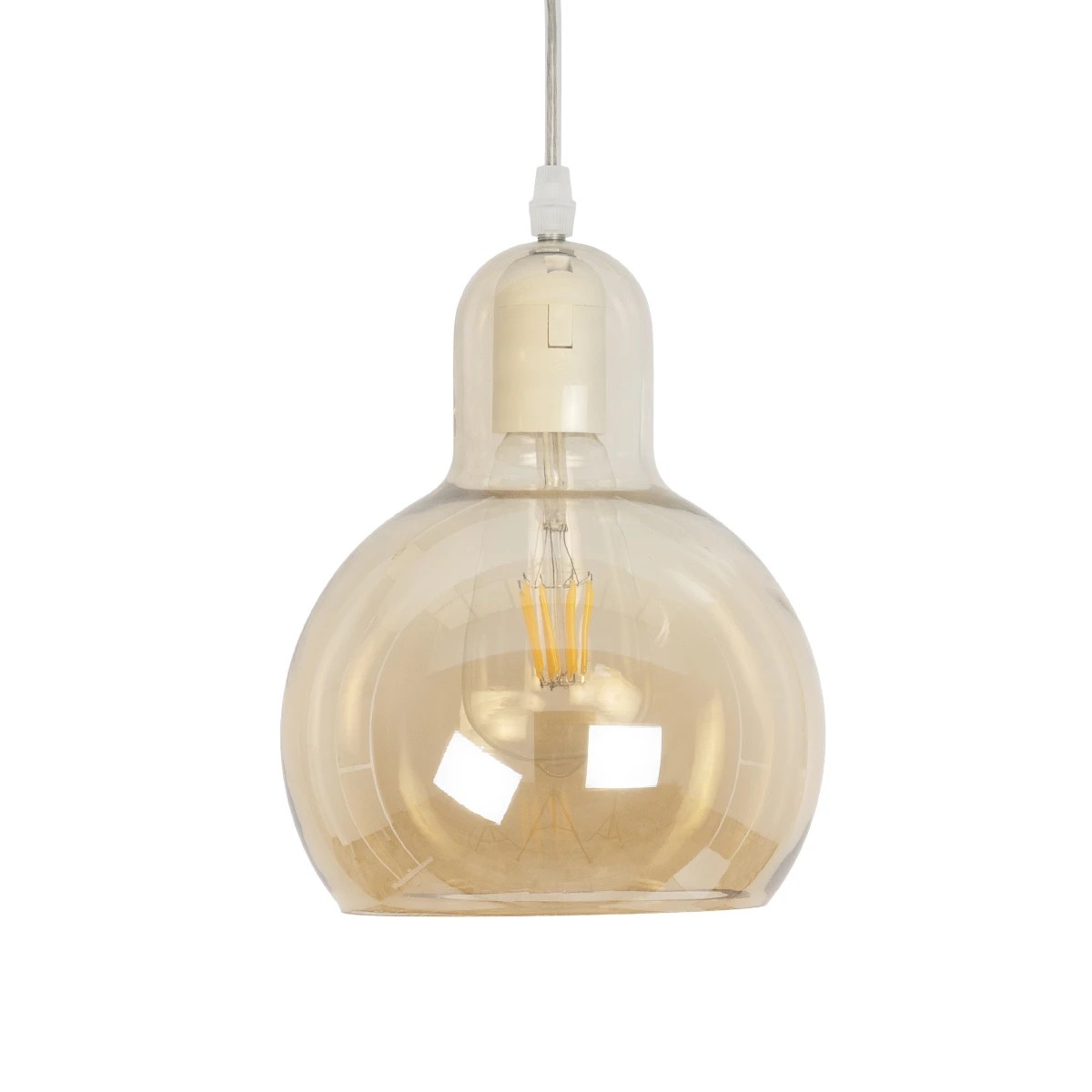 GLOBOSTAR® LUCREZIA 999-0143 Μοντέρνο Κρεμαστό Φωτιστικό Οροφής με Ντουί 1 x E27 AC 220-240V IP20 - Μελί - Μ18 x Π18 x Υ24cm - Image 3