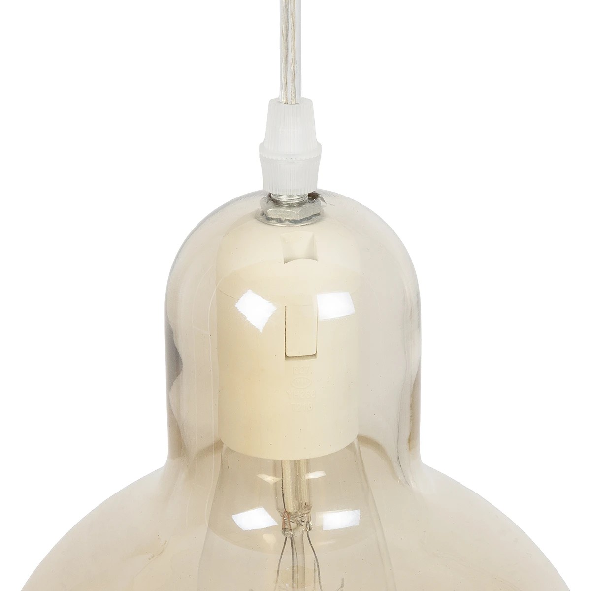 GLOBOSTAR® LUCREZIA 999-0143 Μοντέρνο Κρεμαστό Φωτιστικό Οροφής με Ντουί 1 x E27 AC 220-240V IP20 - Μελί - Μ18 x Π18 x Υ24cm - Image 6