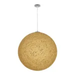 GLOBOSTAR® OCEANA 999-0155 Boho Κρεμαστό Φωτιστικό Οροφής με Ντουί 1 x E27 AC 220-240V IP20 - Μπεζ & Χρυσό - Μ60 x Π60 x Υ60cm - Image 2