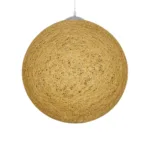 GLOBOSTAR® OCEANA 999-0155 Boho Κρεμαστό Φωτιστικό Οροφής με Ντουί 1 x E27 AC 220-240V IP20 - Μπεζ & Χρυσό - Μ60 x Π60 x Υ60cm - Image 3