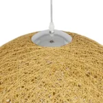 GLOBOSTAR® OCEANA 999-0155 Boho Κρεμαστό Φωτιστικό Οροφής με Ντουί 1 x E27 AC 220-240V IP20 - Μπεζ & Χρυσό - Μ60 x Π60 x Υ60cm - Image 6