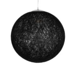 GLOBOSTAR® OCEANA 999-0157 Boho Κρεμαστό Φωτιστικό Οροφής με Ντουί 1 x E27 AC 220-240V IP20 - Μαύρο - Μ60 x Π60 x Υ60cm - Image 3