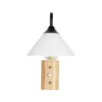 GLOBOSTAR® ALESSIA 999-0177 Μοντέρνο Φωτιστικό Τοίχου - Απλίκα με Ντουί 1 x E27 AC 220-240V IP20 - Μπεζ & Μαύρο - Μ18 x Π26 x Υ29cm - Image 3