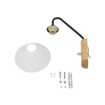 GLOBOSTAR® ALESSIA 999-0177 Μοντέρνο Φωτιστικό Τοίχου - Απλίκα με Ντουί 1 x E27 AC 220-240V IP20 - Μπεζ & Μαύρο - Μ18 x Π26 x Υ29cm - Image 7