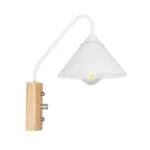 GLOBOSTAR® ALESSIA 999-0178 Μοντέρνο Φωτιστικό Τοίχου - Απλίκα με Ντουί 1 x E27 AC 220-240V IP20 - Μπεζ & Λευκό - Μ18 x Π26 x Υ29cm - Image 2