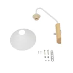 GLOBOSTAR® ALESSIA 999-0178 Μοντέρνο Φωτιστικό Τοίχου - Απλίκα με Ντουί 1 x E27 AC 220-240V IP20 - Μπεζ & Λευκό - Μ18 x Π26 x Υ29cm - Image 7