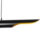 GLOBOSTAR® ESTERINA 999-0180 Μοντέρνο Κρεμαστό Φωτιστικό Οροφής με Ντουί 2 x E27 AC 220-240V IP20 - Μαύρο & Χρυσό - Μ100 x Π10 x Y10cm - Image 6