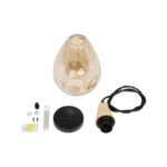 GLOBOSTAR® NOAH 999-0185 Μοντέρνο Κρεμαστό Φωτιστικό Οροφής με Ντουί 1 x E27 AC 220-240V IP20 - Μελί & Μπεζ - Μ16 x Π16 x Υ32cm - Image 9