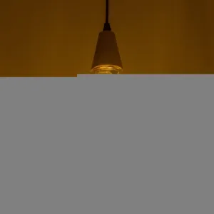 GLOBOSTAR® NOAH 999-0185 Μοντέρνο Κρεμαστό Φωτιστικό Οροφής με Ντουί 1 x E27 AC 220-240V IP20 - Μελί & Μπεζ - Μ16 x Π16 x Υ32cm