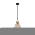 GLOBOSTAR® NOAH 999-0185 Μοντέρνο Κρεμαστό Φωτιστικό Οροφής με Ντουί 1 x E27 AC 220-240V IP20 - Μελί & Μπεζ - Μ16 x Π16 x Υ32cm - Image 2