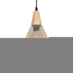 GLOBOSTAR® NOAH 999-0185 Μοντέρνο Κρεμαστό Φωτιστικό Οροφής με Ντουί 1 x E27 AC 220-240V IP20 - Μελί & Μπεζ - Μ16 x Π16 x Υ32cm - Image 3