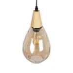 GLOBOSTAR® NOAH 999-0185 Μοντέρνο Κρεμαστό Φωτιστικό Οροφής με Ντουί 1 x E27 AC 220-240V IP20 - Μελί & Μπεζ - Μ16 x Π16 x Υ32cm - Image 5