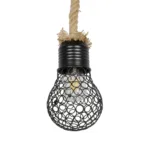 GLOBOSTAR® URBAN 999-0191 Vintage Κρεμαστό Φωτιστικό Οροφής με Ντουί 1 x E27 AC 220-240V IP20 - Μαύρο & Μπεζ - Μ15 x Π15 x Υ80cm - Image 5