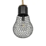 GLOBOSTAR® URBAN 999-0192 Vintage Κρεμαστό Φωτιστικό Οροφής με Ντουί 1 x E27 AC 220-240V IP20 - Μαύρο & Μπεζ - Μ28 x Π28 x Υ80cm - Image 5