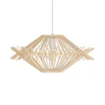 GLOBOSTAR® SASSO 999-0201 Boho Κρεμαστό Φωτιστικό Οροφής με Ντουί 1 x E27 AC 220-240V IP20 - Μπεζ - Μ50 x Π50 x Y23cm - Image 3