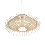 GLOBOSTAR® SASSO 999-0201 Boho Κρεμαστό Φωτιστικό Οροφής με Ντουί 1 x E27 AC 220-240V IP20 - Μπεζ - Μ50 x Π50 x Y23cm - Image 5