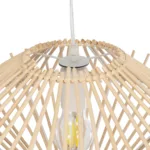 GLOBOSTAR® SASSO 999-0201 Boho Κρεμαστό Φωτιστικό Οροφής με Ντουί 1 x E27 AC 220-240V IP20 - Μπεζ - Μ50 x Π50 x Y23cm - Image 6