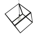GLOBOSTAR® CUBE 999-0215 Μοντέρνο Κρεμαστό Φωτιστικό Οροφής με Ντουί 1 x E27 AC 220-240V IP20 - Μαύρο - Μ70 x Π70 x Υ87cm - Image 3