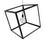GLOBOSTAR® CUBE 999-0215 Μοντέρνο Κρεμαστό Φωτιστικό Οροφής με Ντουί 1 x E27 AC 220-240V IP20 - Μαύρο - Μ70 x Π70 x Υ87cm - Image 4