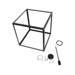 GLOBOSTAR® CUBE 999-0215 Μοντέρνο Κρεμαστό Φωτιστικό Οροφής με Ντουί 1 x E27 AC 220-240V IP20 - Μαύρο - Μ70 x Π70 x Υ87cm - Image 8