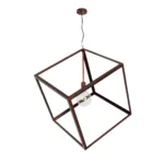 GLOBOSTAR® CUBE 999-0216 Μοντέρνο Κρεμαστό Φωτιστικό Οροφής με Ντουί 1 x E27 AC 220-240V IP20 - Χάλκινο - Μ70 x Π70 x Υ87cm - Image 2