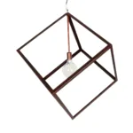 GLOBOSTAR® CUBE 999-0216 Μοντέρνο Κρεμαστό Φωτιστικό Οροφής με Ντουί 1 x E27 AC 220-240V IP20 - Χάλκινο - Μ70 x Π70 x Υ87cm - Image 3