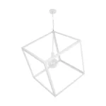 GLOBOSTAR® CUBE 999-0217 Μοντέρνο Κρεμαστό Φωτιστικό Οροφής με Ντουί 1 x E27 AC 220-240V IP20 - Λευκό - Μ70 x Π70 x Y87cm - Image 2