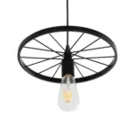 GLOBOSTAR® CASTOR 999-0228 Vintage Κρεμαστό Φωτιστικό Οροφής με Ντουί 1 x E27 AC 220-240V IP20 - Μαύρο - Μ30 x Π30 x Υ11cm - Image 3